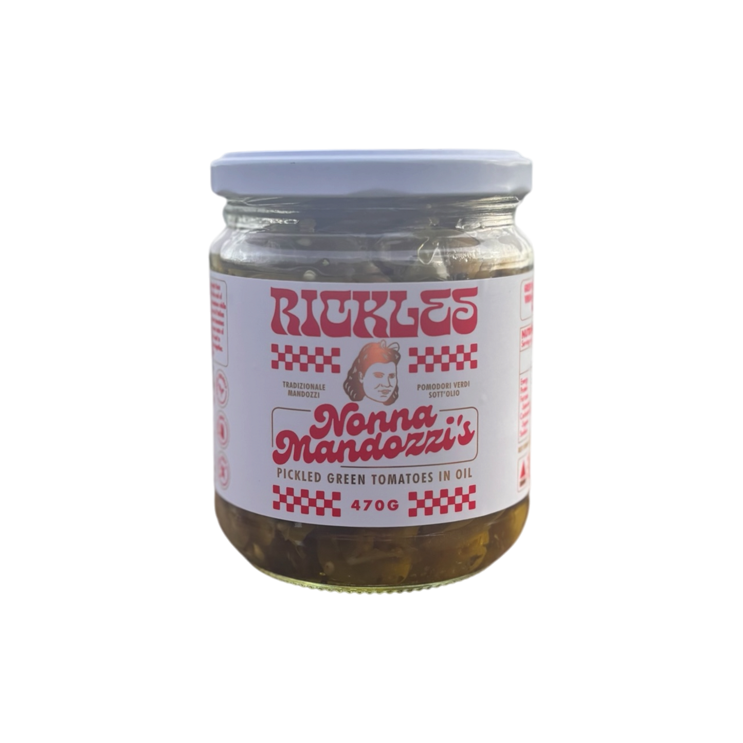 PICKLED GREEN TOMATO'S IN OIL 470G- "ONLY 200 JARS LEFT"