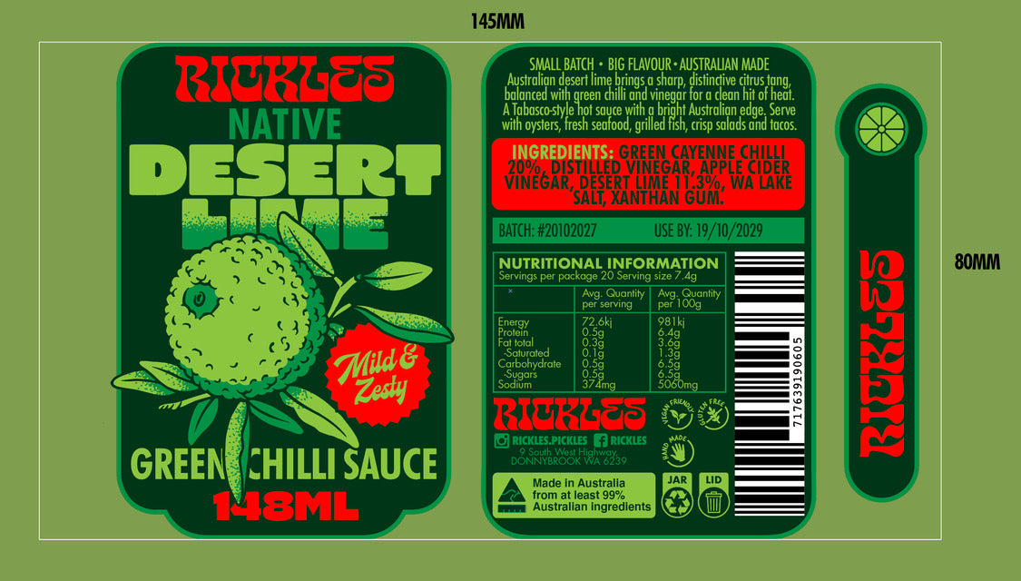Desert Lime & Green Chilli Sauce 148ml