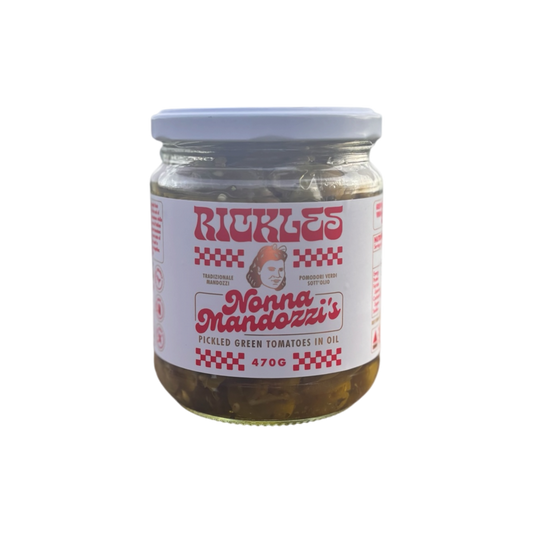 PICKLED GREEN TOMATO'S IN OIL 470G- "ONLY 200 JARS LEFT"